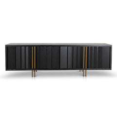 2m TV Entertainment Unit | Textured Espresso Black | Myka Home