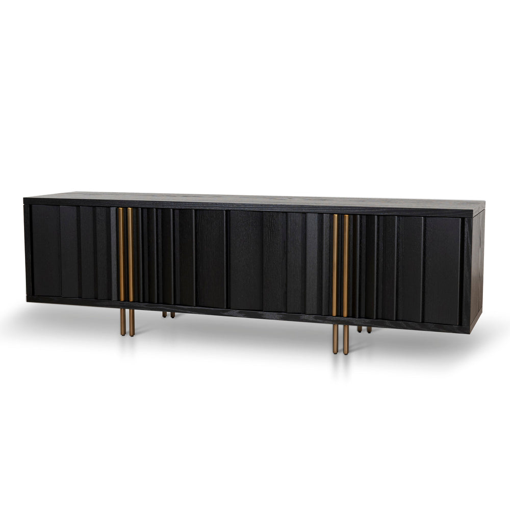 2m TV Entertainment Unit | Textured Espresso Black | Myka Home