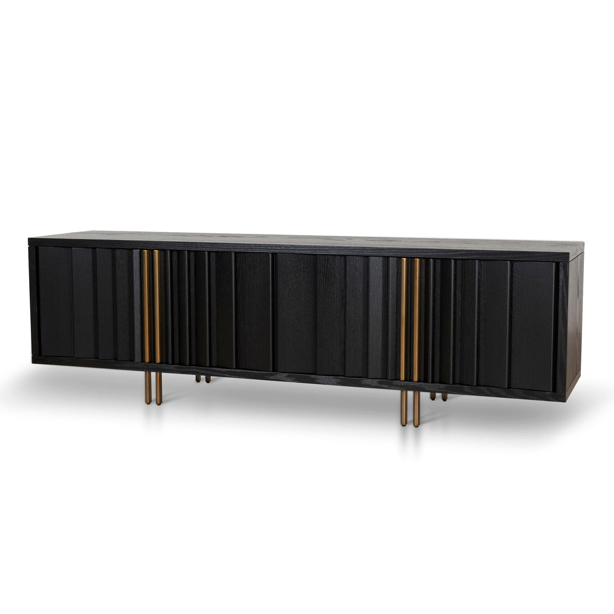 2m TV Entertainment Unit | Textured Espresso Black | Myka Home