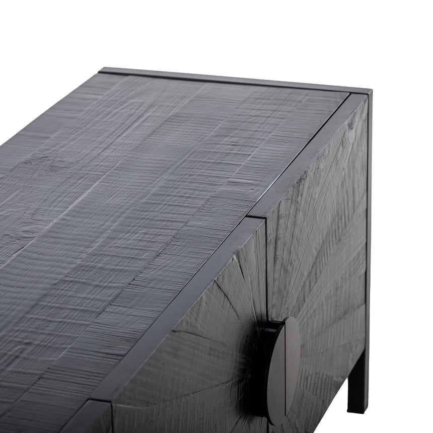 2.1m Wooden TV Entertainment Unit | Black | Myka Home - View 6