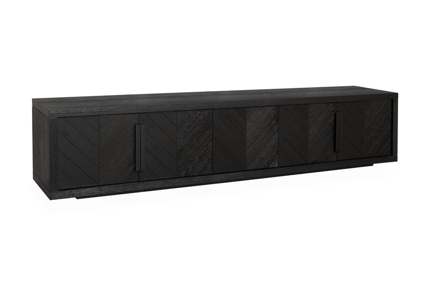 2.23m Entertainment TV Unit | Textured Espresso Black | Myka Home - View 2