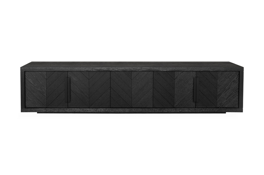 2.23m Entertainment TV Unit | Textured Espresso Black | Myka Home