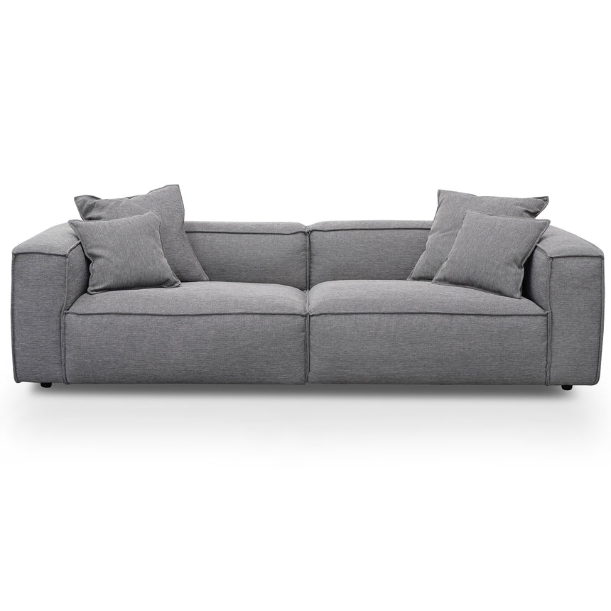 4 Seater Sofa with Cushion and Pillow - Graphite Grey - View 2