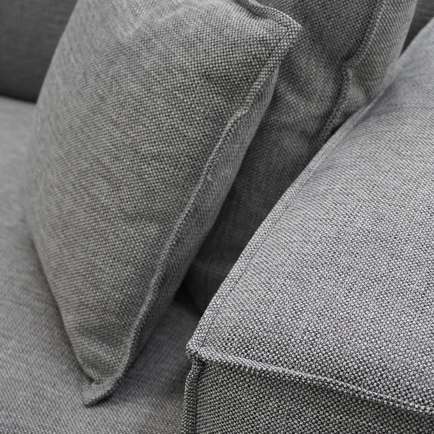 4 Seater Sofa with Cushion and Pillow - Graphite Grey - View 10