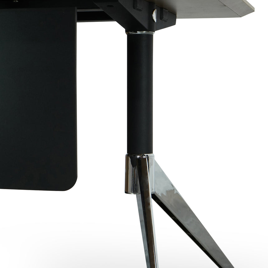 1.95m Executive Desk Right Return | Black Frame with Natur | Myka Home - View 6