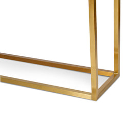 CDT1078-DW Glass Console Table - Tempered Glass -  Steel Base