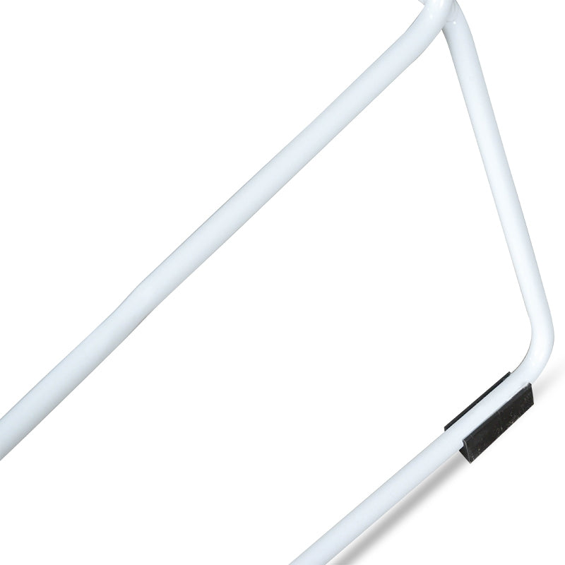 65cm Bar Stool - white Seat With white metal Frame - View 6
