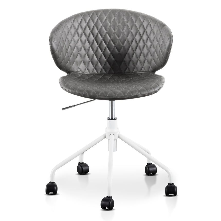 Office Chair | Charcoal with White Base | Myka Home - View 2
