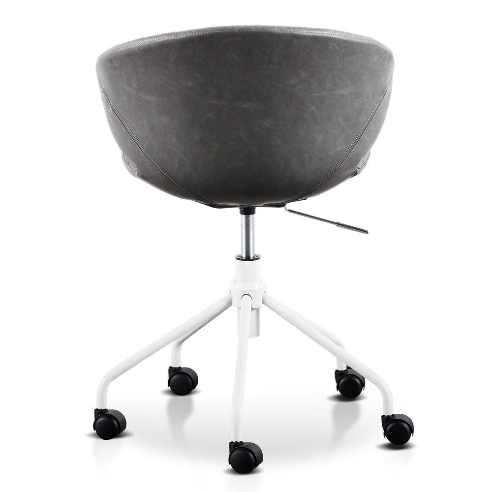 Office Chair | Charcoal with White Base | Myka Home - View 5