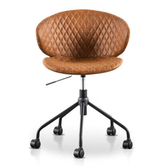 Office Chair | Tan with Black Base | Myka Home