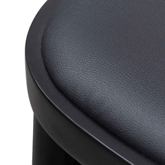 Ex Display - CDC6382-SD Black Cushion Dining Chair - Natural Rattan