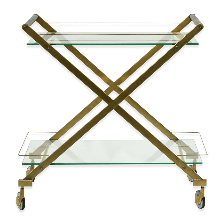 Brushed Gold Bar Cart - View 2