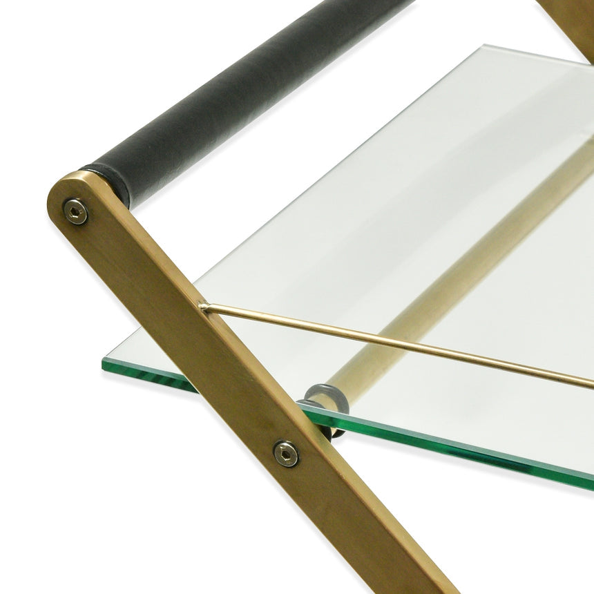 Brushed Gold Bar Cart - View 5