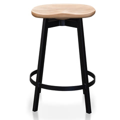 Ex Display - CBS2565-SU Bar Stool In Matt Black - Natural