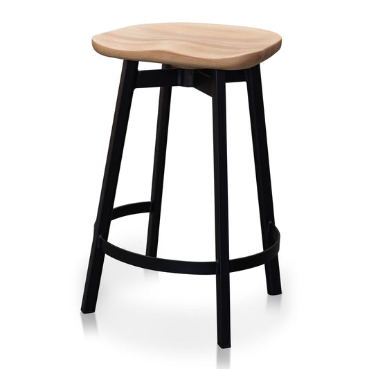 Ex Display - CBS2565-SU Bar Stool In Matt Black - Natural