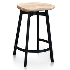 Ex Display - CBS2565-SU Bar Stool In Matt Black - Natural