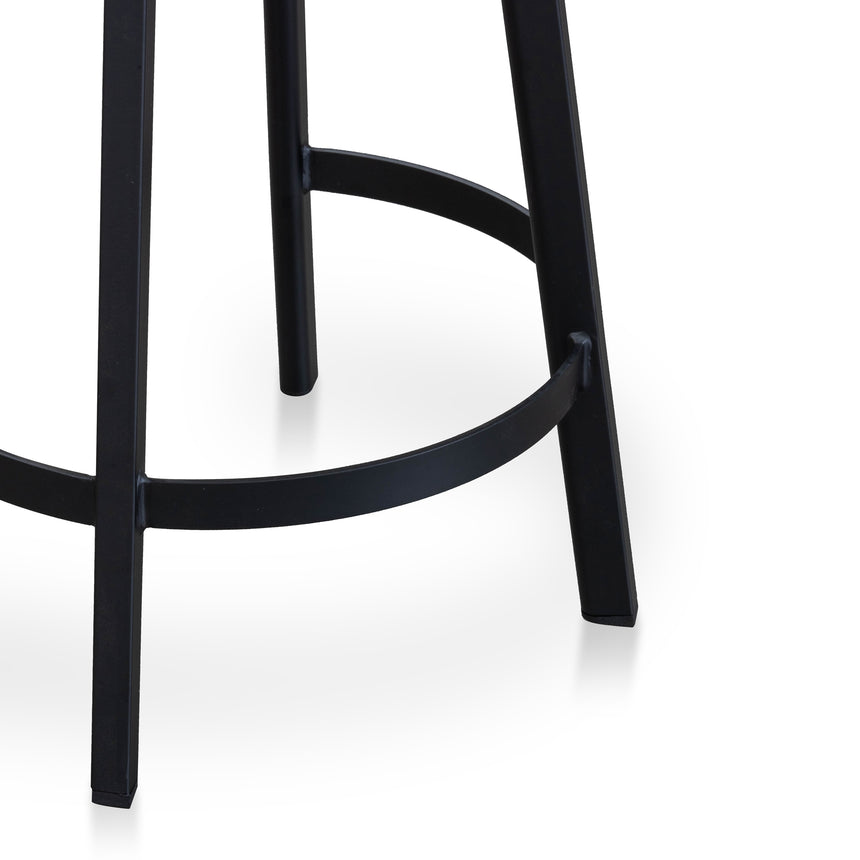 Bar Stool In Matt Black - Natural - View 4