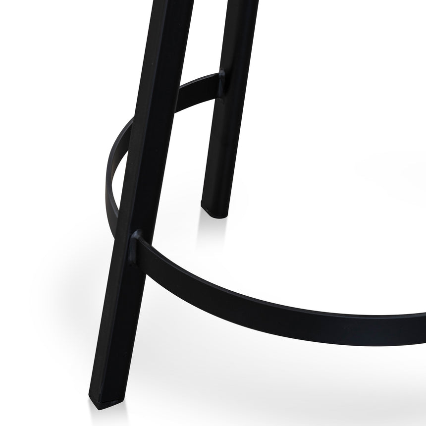Bar Stool In Matt Black - Natural - View 5