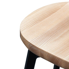 Ex Display - CBS2565-SU Bar Stool In Matt Black - Natural