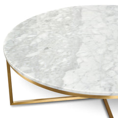Ex Display - CCF1051-DW 100cm Round Marble Coffee Table