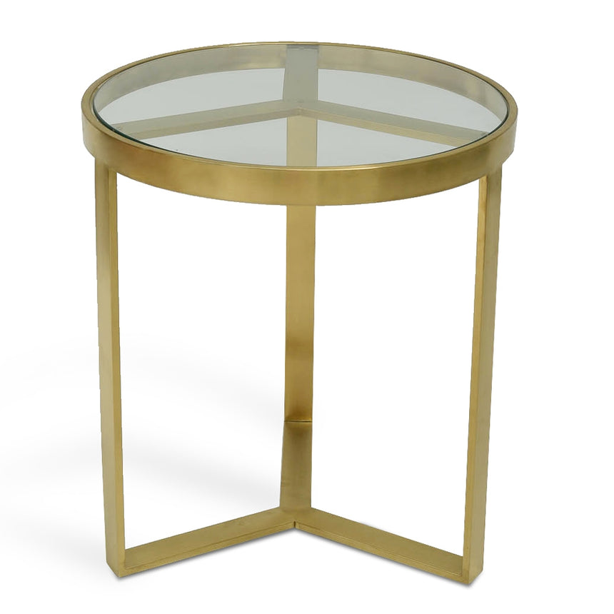 50cm Side Table - Brushed Gold Base - View 2