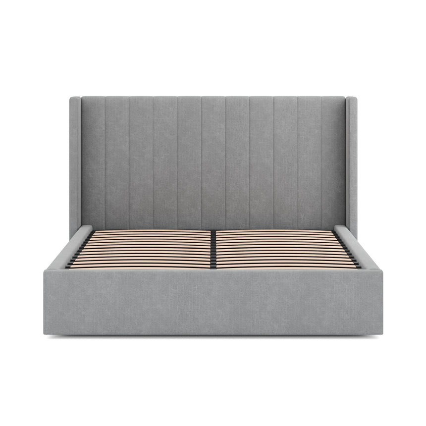 Wide Base Queen Sized Bed Frame - Flint Grey - View 2
