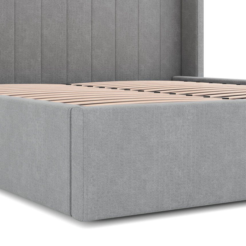 Wide Base Queen Sized Bed Frame - Flint Grey - View 5