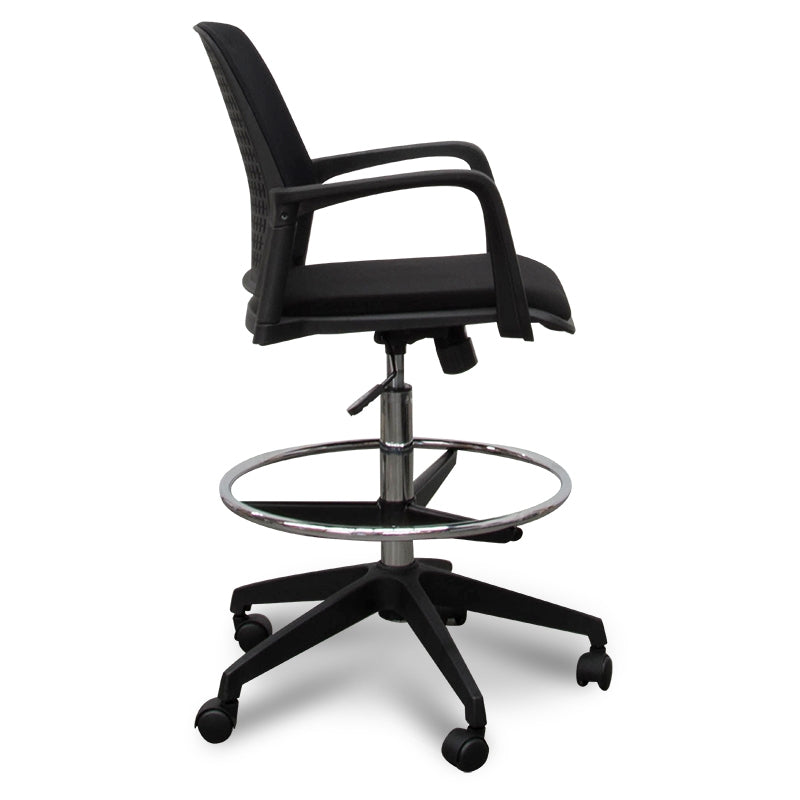 Drafting Office Chair | Black | Myka Home - View 4