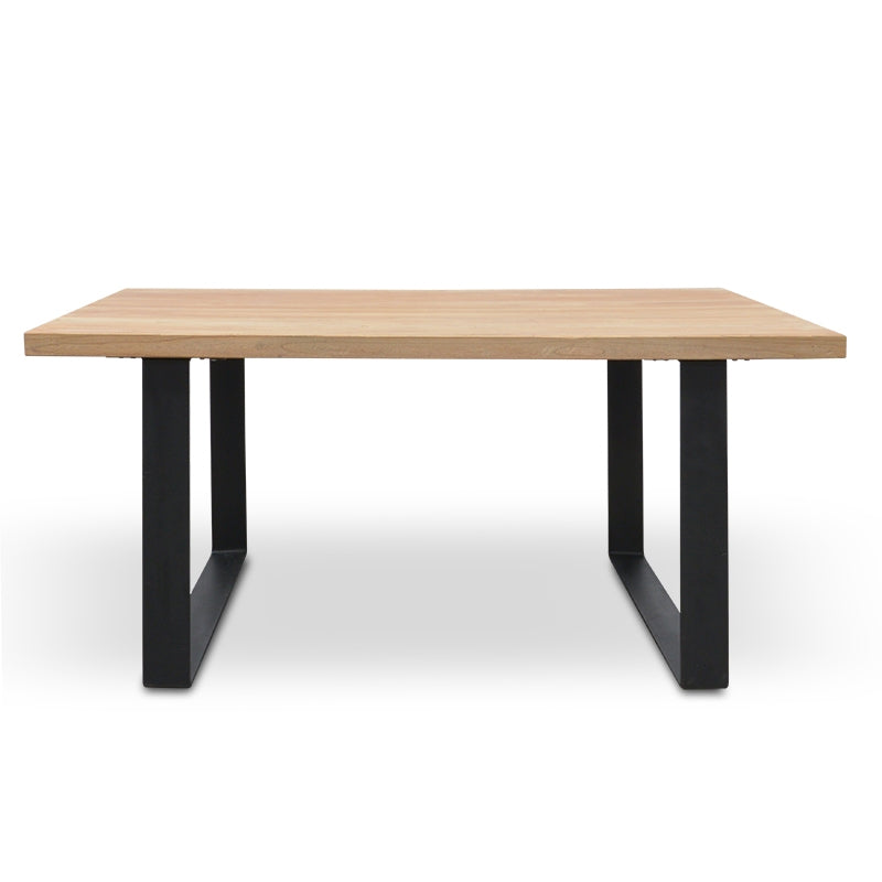 Reclaimed Elm Wood 170cm Dining Table - Rustic Natural - View 6