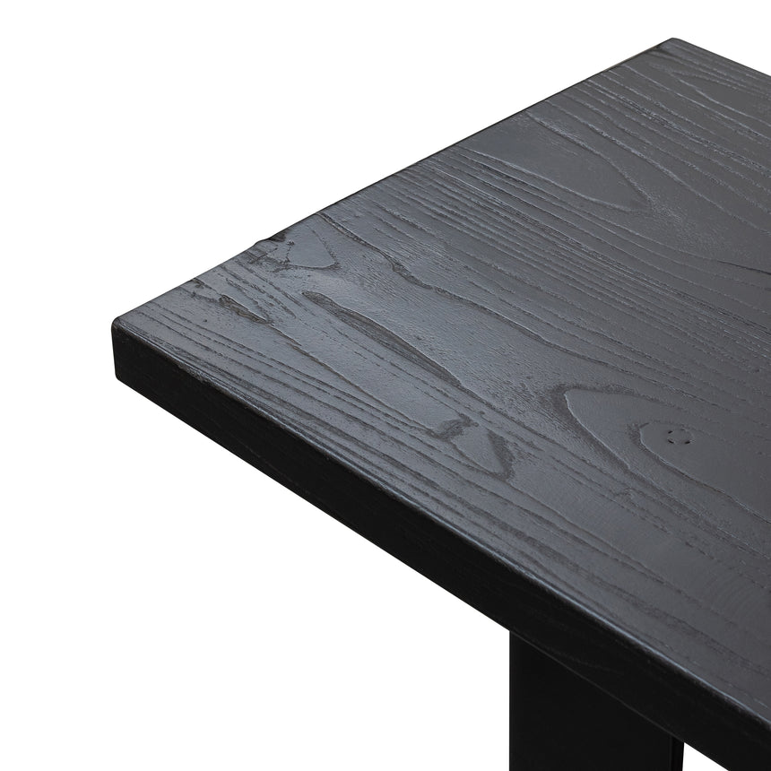 2m Reclaimed Wood Bench - Black - View 5