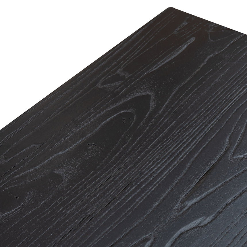 2m Reclaimed Wood Bench - Black - View 6