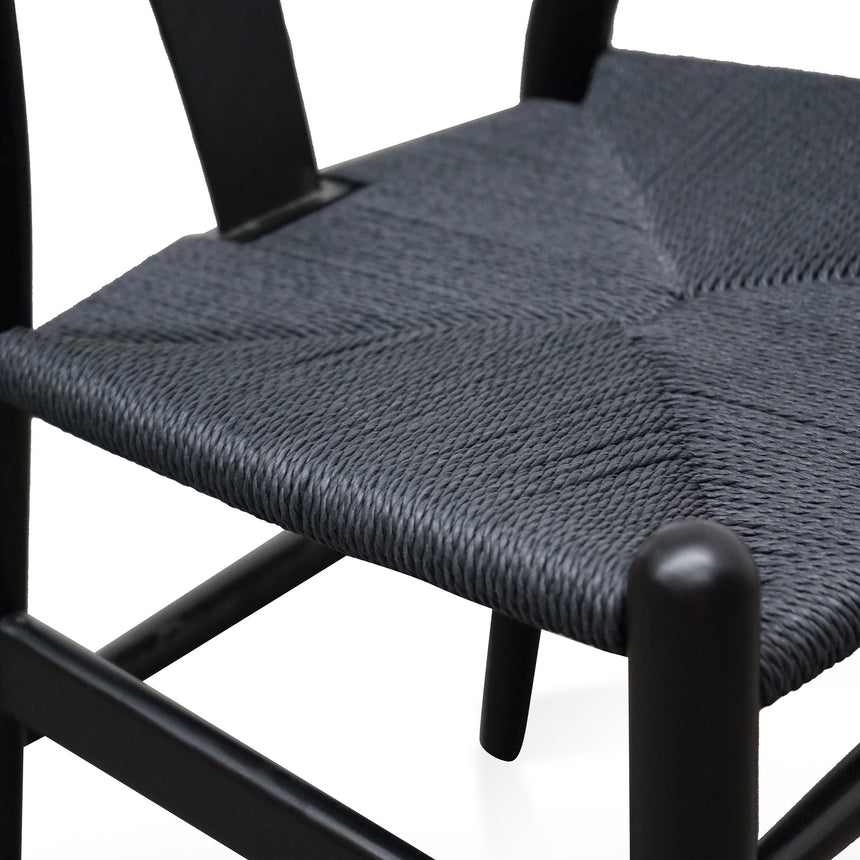 Cord Dining Chair - Full Black (Set of 2) - View 8