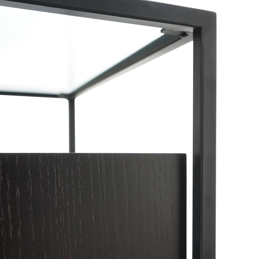 Glass Side Table | Full Black | Myka Home - View 4