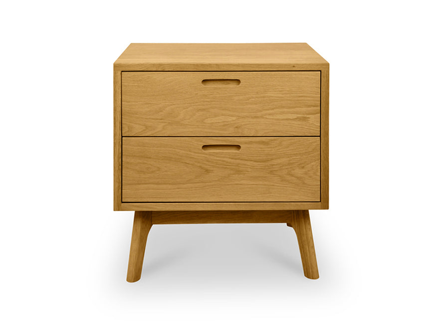 Wooden Bedside Table - Natural Oak - View 2
