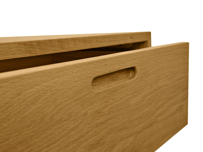 Wooden Bedside Table - Natural Oak - View 5