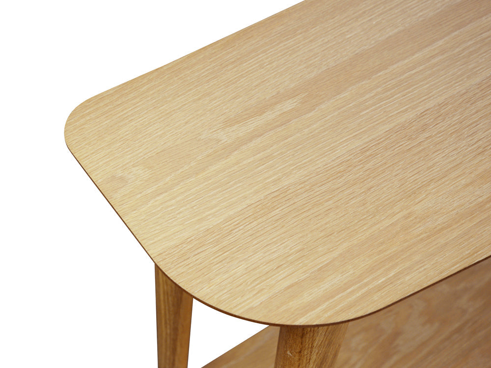 Narrow Wood Console Table with Shelf - View 4