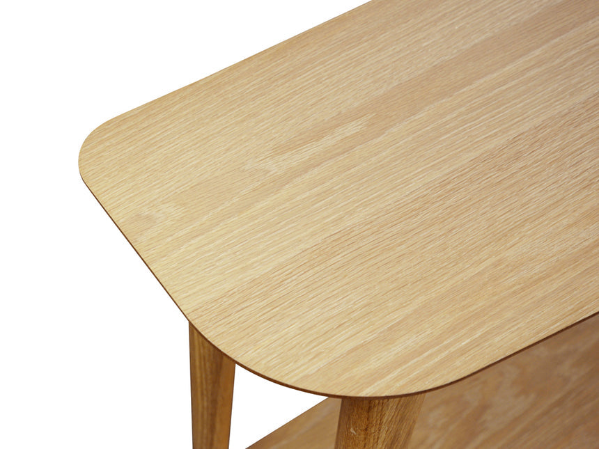 Narrow Wood Console Table with Shelf - View 4