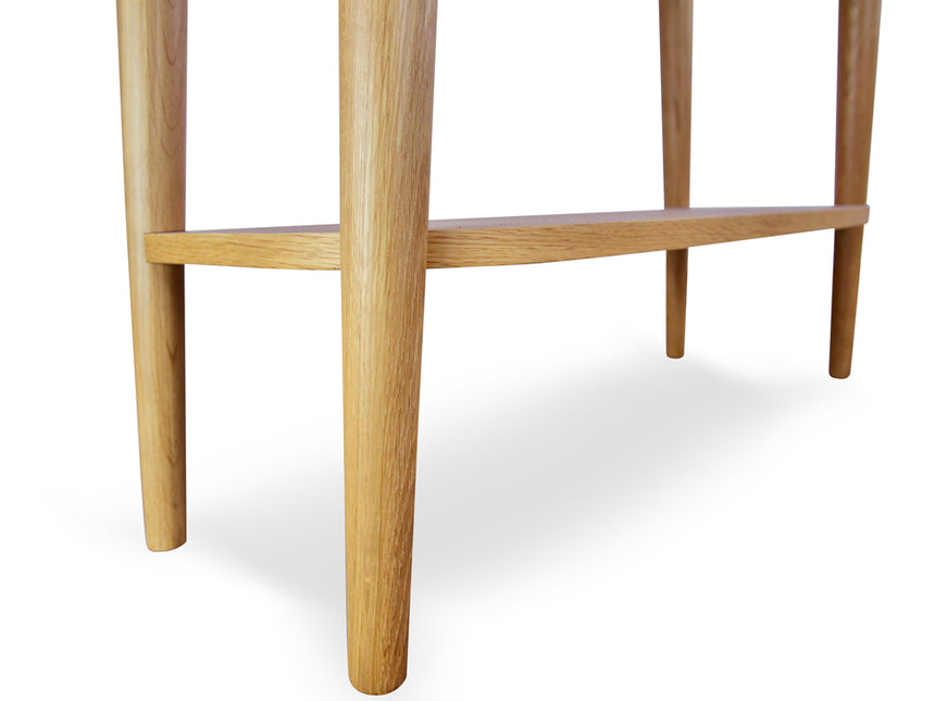 Narrow Wood Console Table with Shelf - View 3