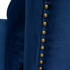 CLC2041-CA Velvet Lounge Chair in Navy Velvet Blue