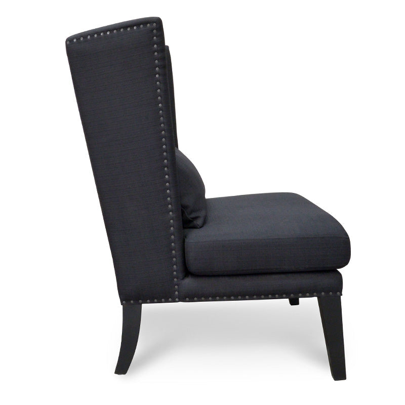 Lounge Chair in Black - View 2