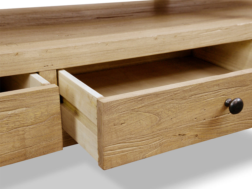 180cm Reclaimed Lowline TV Entertainment Unit - View 5
