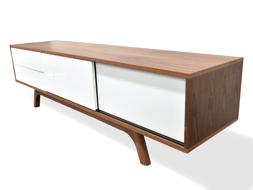 Ex Display - CTV360-BB 1.8m Scandinavian TV Entertainment Unit - Lowline - Walnut - View 2