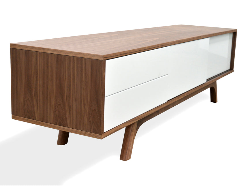 Ex Display - CTV360-BB 1.8m Scandinavian TV Entertainment Unit - Lowline - Walnut - View 3