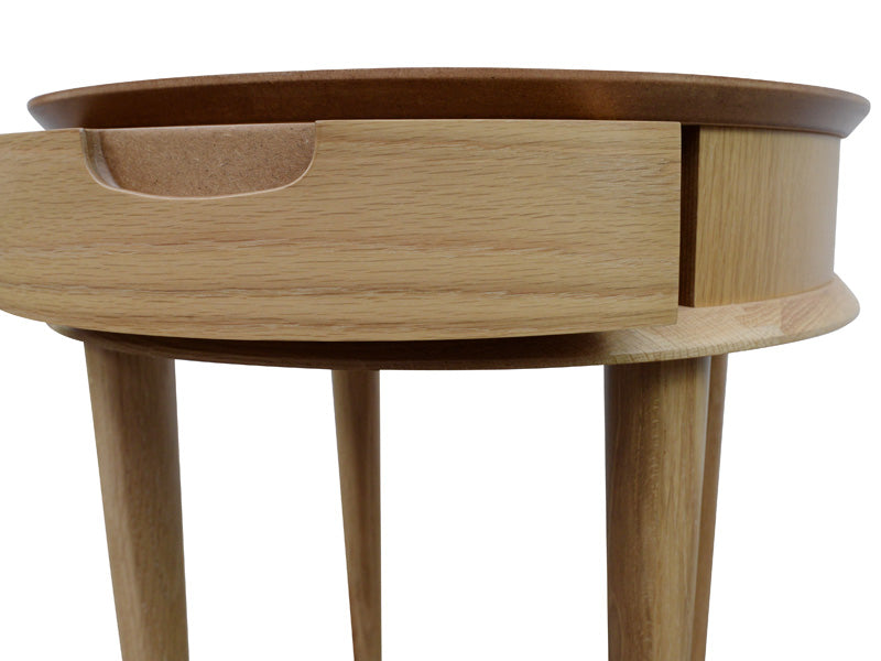 Lamp Side Table with Drawers - Natural - View 4