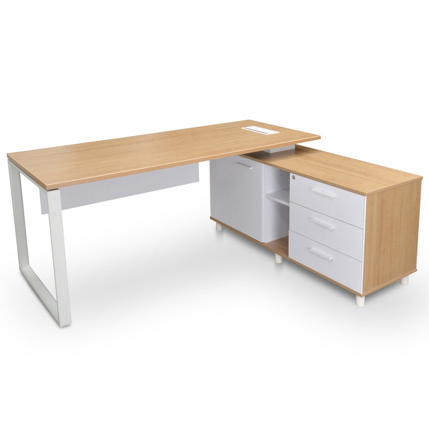 180cm Executive Office Desk With Right Return | Natural | Myka Home
