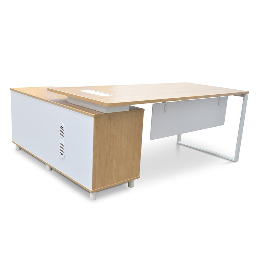Ex Display - COT2095-SN 180cm Executive Office Desk With Right Return - Natural - View 10