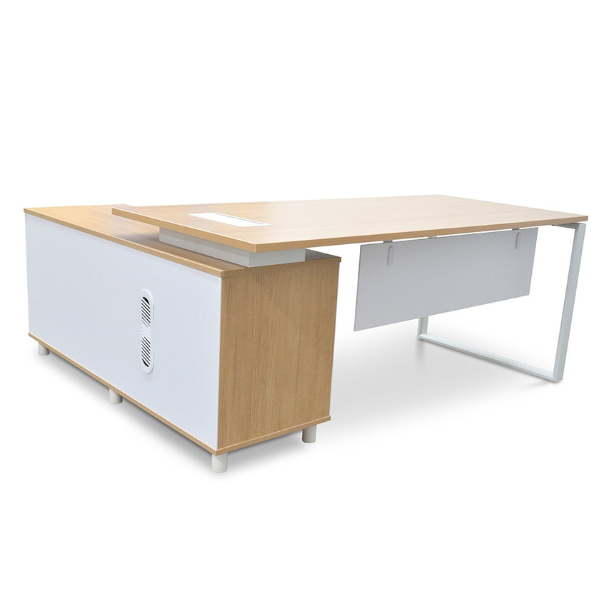 180cm Executive Office Desk With Right Return | Natural | Myka Home - View 10