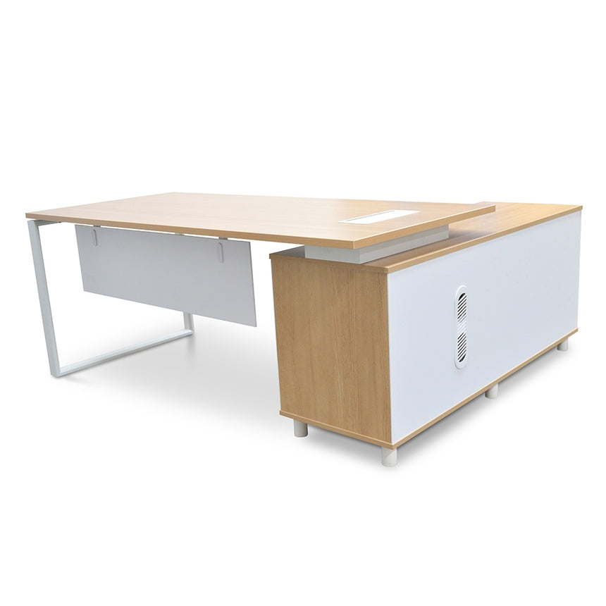 180cm Executive Office Desk With Left Return | Natural | Myka Home - View 8
