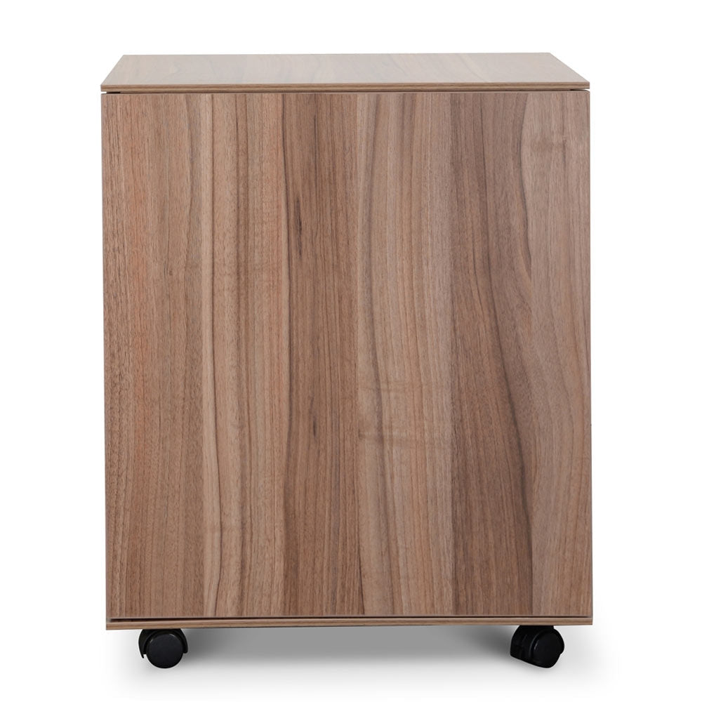 2 Drawer Mobile Pedestal - Walnut - View 5