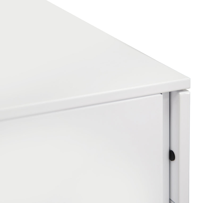 3 Drawers Mobile Pedestal | White | Myka Home - View 12